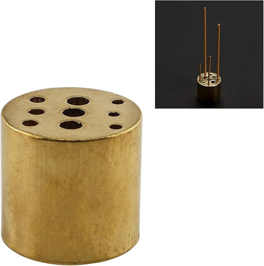 E-outstanding Incense Holder Brass Incense Burner Holder with 9 Different Sizes Holes Incense Stick Holder - Bloomnest
