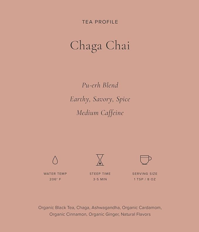 Art of Tea | Chaga Chai 3oz (Chaga Mushroom Tea) | Wellness Loose Leaf Artisan Tea - Bloomnest