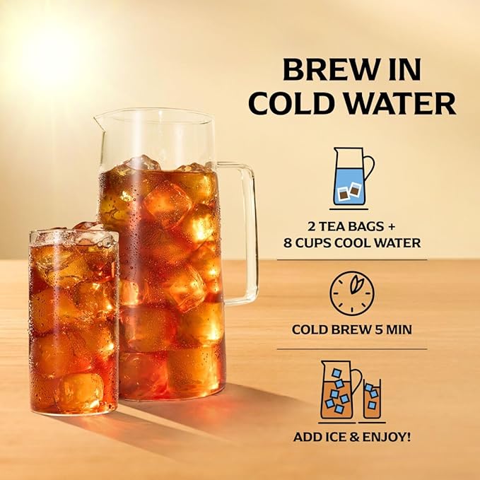 Lipton Cold Brew Iced Tea Bags, Family Size Iced Tea Bags, 132 Total Bags (22ct - Pack of 6) - Bloomnest