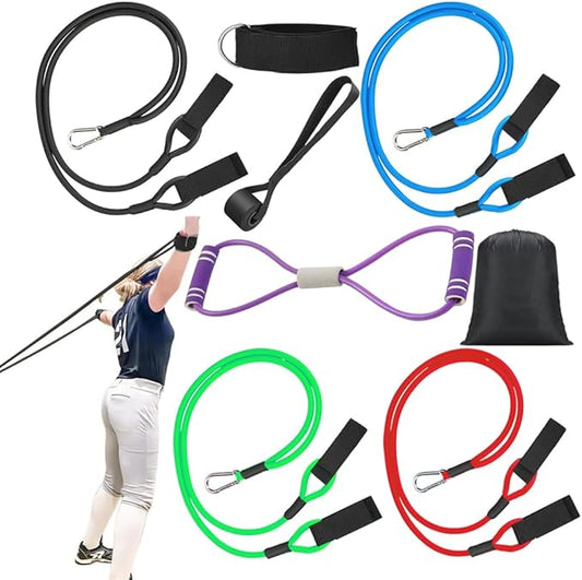 Baseball Softball Resistance Training Bands - Pitching Trainer and Arm Trainer for Pitching Arm Strength Throwing Warm up Stretching - Bloomnest