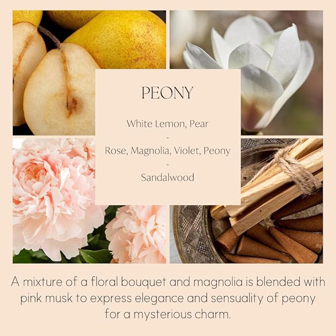 396 st. Peony Flower Reed Diffuser, Peony, 200ml(6.7oz) / Reed Diffuser Sets, Home Fragrance, Scented Oils, Home & Bathroom Décor - Bloomnest