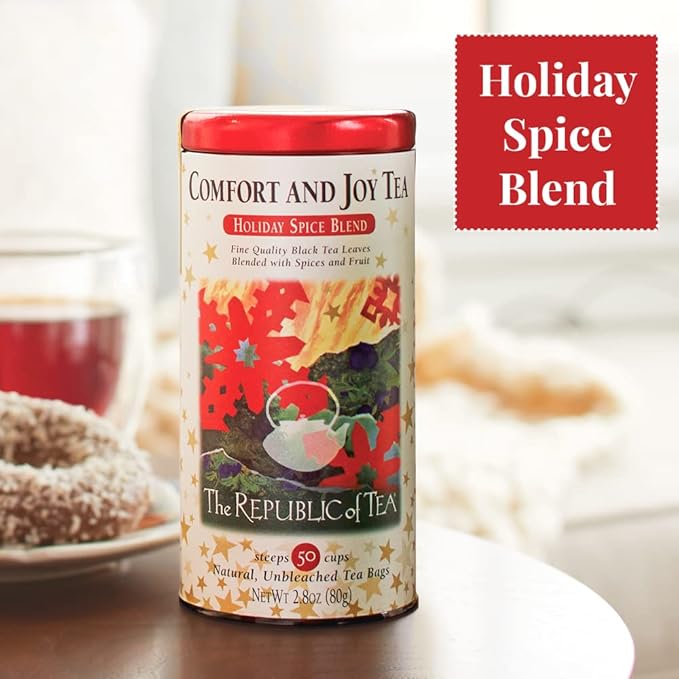 The Republic of Tea – Comfort and Joy Tea, Holiday Spice Blend, 50 Tea Bags, Naturally Caffeinated - Bloomnest