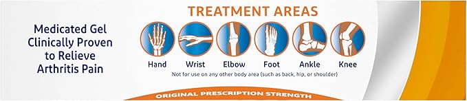 Voltaren Arthritis Pain Relief Gel, Diclofenac Sodium, 1% (NSAID), Clinically Proven Powerful Pain Reliever with Easy Open Flip Top Cap, No Prescription Needed, 5.3oz - Bloomnest