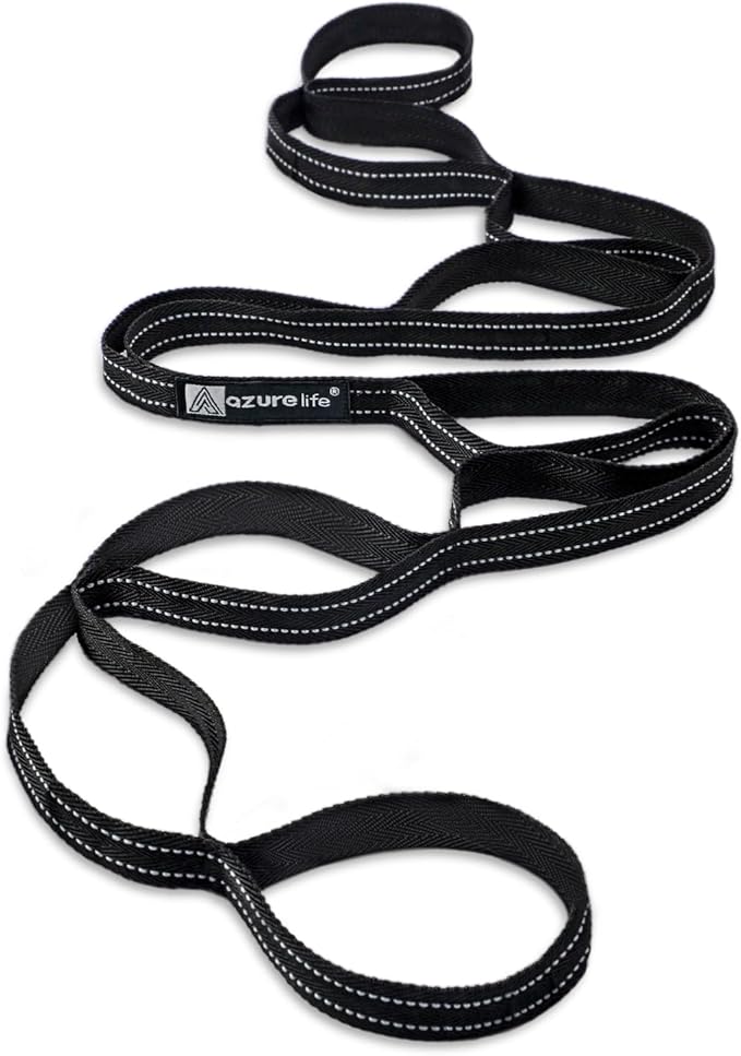 Premium Durable Stretch Straps with Loops, Stretching Strap for Physical Therapy, Multi-Loop Yoga Strap Fitness Exercise Strap for Yoga, Pilates, Dance, Flexibility&Exercise - Bloomnest