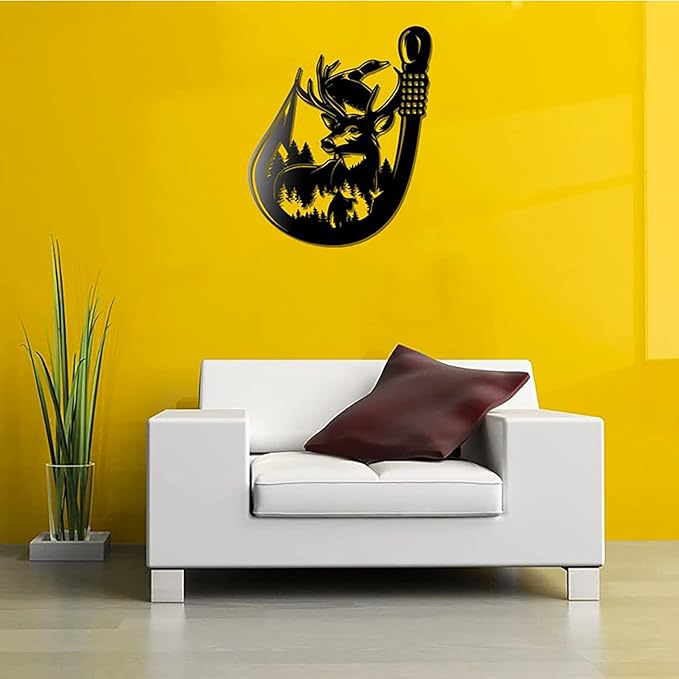 Lovely POD Personalized Hunting Metal sign, Hunting Art, Deer Hunting And Fishing Metal Wall Art Led Light Hunter Sign Decoration For Home, Deer Hunting Home Decor Housewarming Gifts - Bloomnest