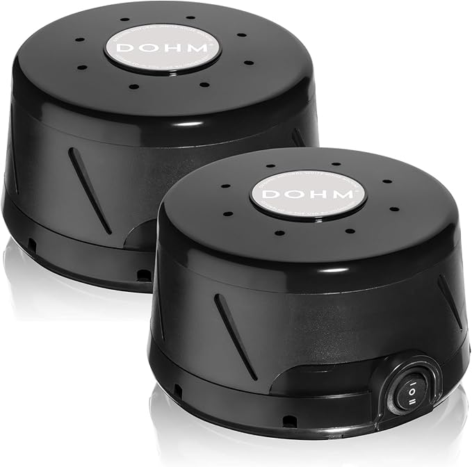 Yogasleep Dohm Classic 2-Pack Black | The Original White Noise Machine | Soothing Natural Sound from a Real Fan | Noise Cancelling | Sleep Therapy, Office Privacy, Travel - Bloomnest