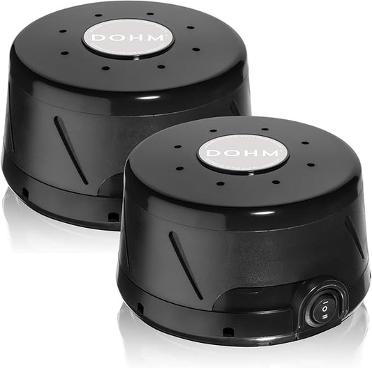 Yogasleep Dohm Classic 2-Pack Black | The Original White Noise Machine | Soothing Natural Sound from a Real Fan | Noise Cancelling | Sleep Therapy, Office Privacy, Travel - Bloomnest