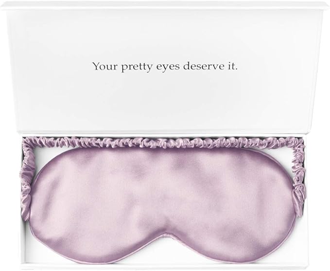 Silk Sleep Mask Light Blocking Luxury 100% Mulberry 19mm Silk Eye Mask Eye Cover Blindfold Ultra Soft Light & Comfy Anti Aging Skin Care with Travel Bag Gift Package - Bloomnest