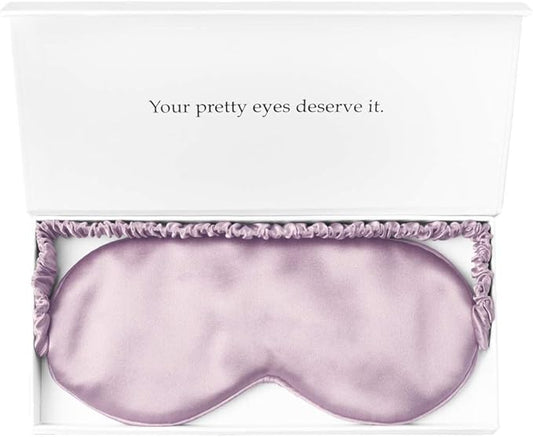 Silk Sleep Mask Light Blocking Luxury 100% Mulberry 19mm Silk Eye Mask Eye Cover Blindfold Ultra Soft Light & Comfy Anti Aging Skin Care with Travel Bag Gift Package - Bloomnest