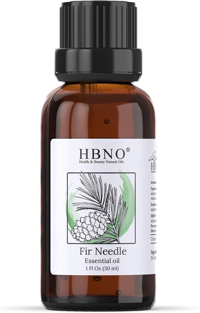 HBNO Fir Needle Essential Oil - 1 oz (30ml) Travel Size - Natural Fir Needle Oil - Perfect for Cleaning, Aromatherapy, DIY, Soap & Diffuser - Bloomnest