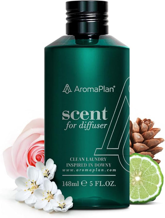 AromaPlan Scents, Clean Smelling Essential Oils, Clean Laundry Inspired by D. (5 Fl Oz /148ml)-Fresh Scent Essential Oil for Diffuser, USA Fragrance, Bigger Bottle, Bolder Aroma & Longer Lasting AromaPlan