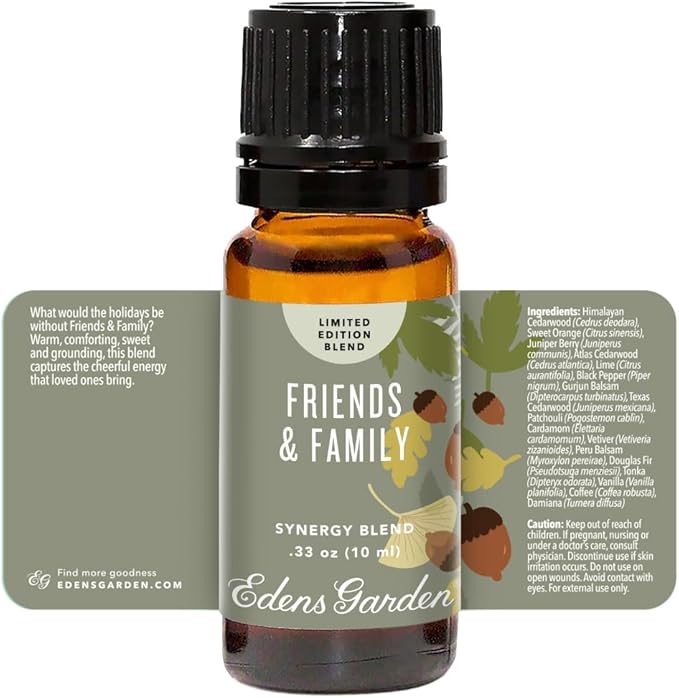 Edens Garden Friends and Family Essential Oil Blend- 100% Pure Premium Grade, Undiluted, Natural, Therapeutic, Aromatherapy, The Best for Diffusing, Candle, Laundry, Humidifiers 10 ml (.33 fl oz) - Bloomnest