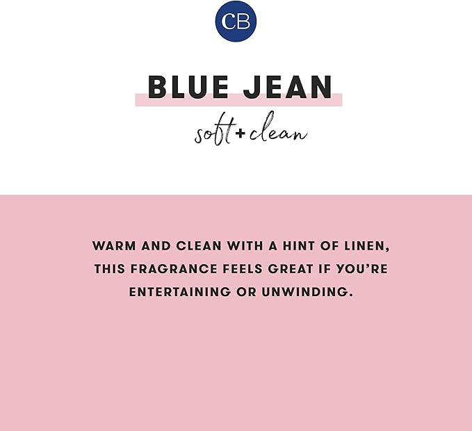 Capri Blue Modern Marble Jar Candles - Luxury Scented Candles for Home - Long Lasting Soy Wax Blend - Scented Home Decor Gifts - Blue Jean (19 oz) - Bloomnest