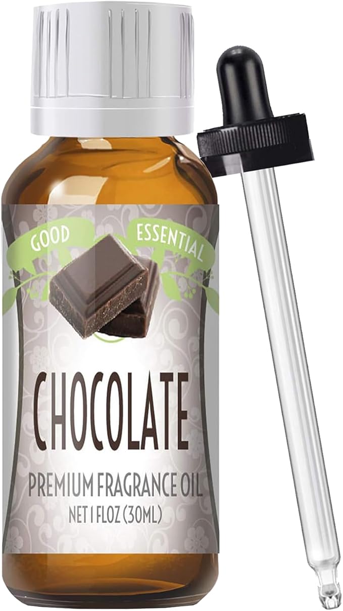 Good Essential Professional Chocolate Fragrance Oil 30ml (1 fl oz) for Diffusers, Candles, Soaps, Lotions, Perfumes, Slime Making - Christmas Chocolate Aromatherapy Oil GoodEssential