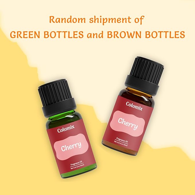 Fruity Fragrance Oil Set, 10x10ml, Colomix Essential Oils for Diffusers for Home, Fruit Diffuser Oil Scents, Fragrance Oil for Candle Soap Making, Orange, Apple, Strawberry & More - Bloomnest