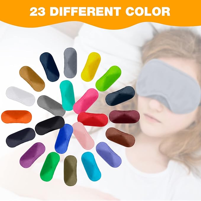 100 Pack Eye Mask Disposable Blindfolds for Games with Nose Pad Soft Eye Cover Party Pack Sleep Mask for Women Men Kids(Multi Color) - Bloomnest