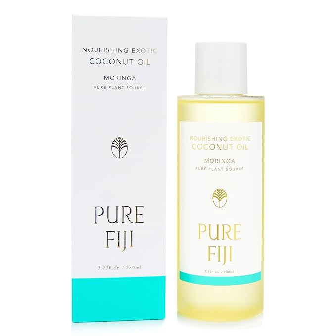PURE FIJI Nourishing Exotic Coconut Body Oil, Moringa (7.7 fl oz/230ml)