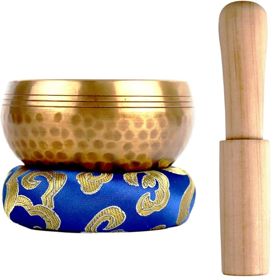 Tibetan Singing Bowl Set ，Sound Bowl Meditation Bowl，hand Hammered in Nepal For Yoga, Mindfulness, Healing & Chakra balancing,Meditation- 3.15 inch - Bloomnest