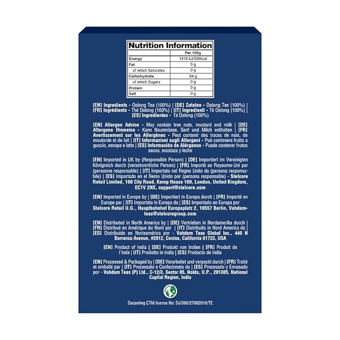 VAHDAM, High Mountain Oolong Tea Bags (100 Count) Non GMO, Gluten Free | High Grown Oolong Tea Leaves - Light & Floral | Resealable Ziplock Pouch - Bloomnest