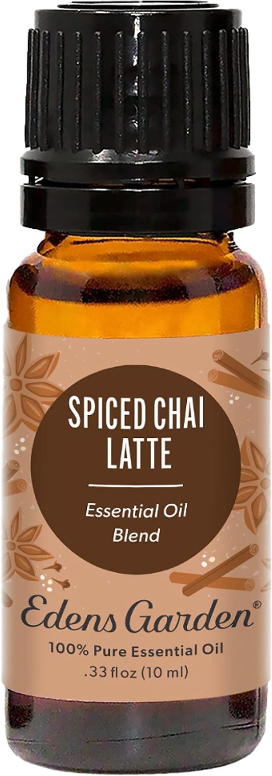 Edens Garden Spiced Chai Latte Essential Oil Blend- 100% Pure Premium Grade, Undiluted, Natural, Therapeutic, Aromatherapy, The Best for Diffusing, Candle, Laundry, Humidifiers 10 ml (.33 fl oz) - Bloomnest