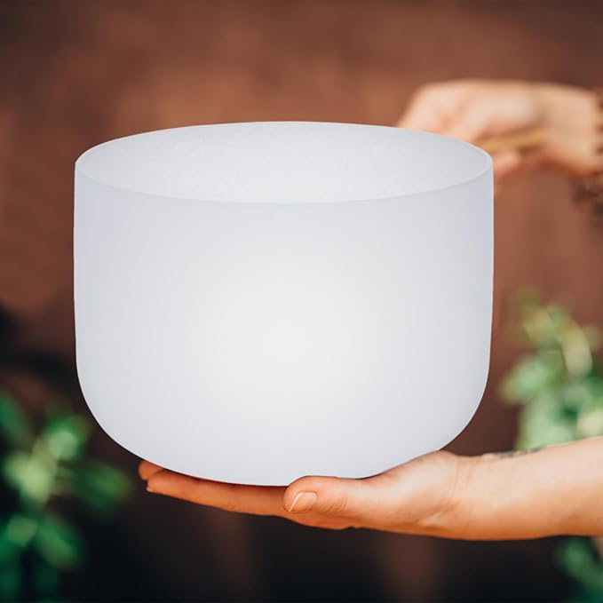 432HZ 6-12 Inch Set Of 7 PCS Frosted Chakra Quartz Crystal Singing Bowls For Sound Healing Free 2 PCS Travel Carry Case Bag1pcs crystal mallets 1pcs Rubber Mallet Unique Spiritual Gifts