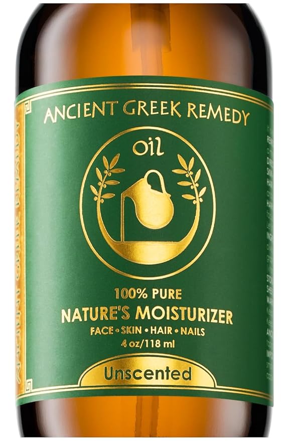Ancient Greek Remedy - Hydrating Face Oil for Women - Anti-Aging Serum with Organic Jojoba, Rosehip, Sweet Almond, Olive, and Vitamin E - Fast Absorbing Body Oil for Dry Skin - Fragrance Free, 4 fl oz - Bloomnest