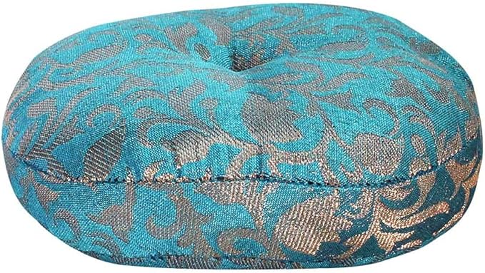 Singing Bowl Cushion Handmade Round Cushion Brocade Art Silk Home Decor Pillow For Tibetan Singing Bowl (6" Inch) - Bloomnest