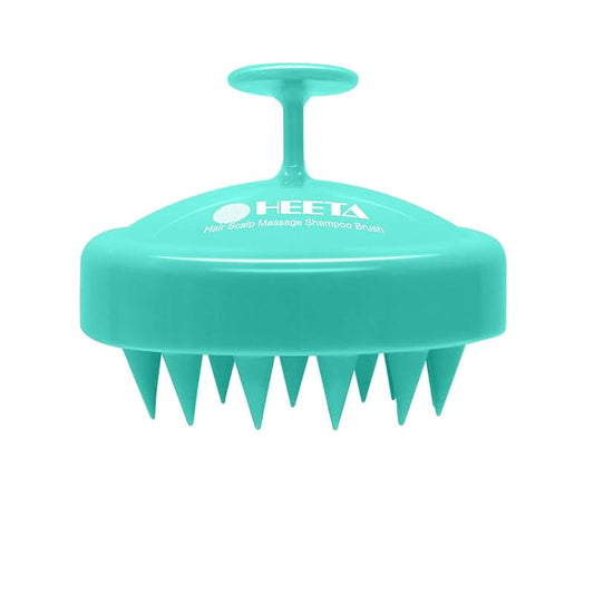HEETA Scalp Massager Hair Growth, Soft Silicone Scalp Scrubber Shampoo Brush for Exfoliation, Dandruff Removal Head Massage Stress Relax, Wet & Dry Use for Thick Thin Curly Hair Care, Green HEETA