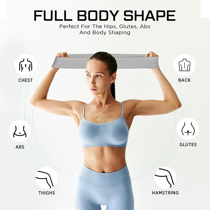 24 Pcs Fabric Resistance Bands for Working Out Strength Exercise Bands for Women Men Resistance Loop for Legs and Butt, Yoga, Pilates, Rehab, Fitness and Home - Bloomnest
