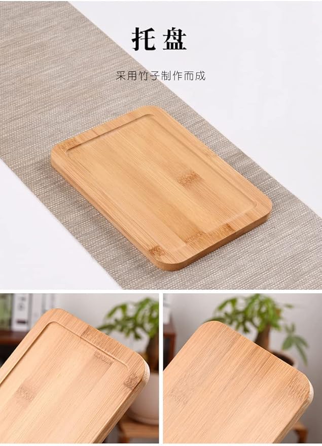 Convenient Teapot Cup Porcelain Teacup White Glazed Travel tea set (Ink Lotus set) - Bloomnest