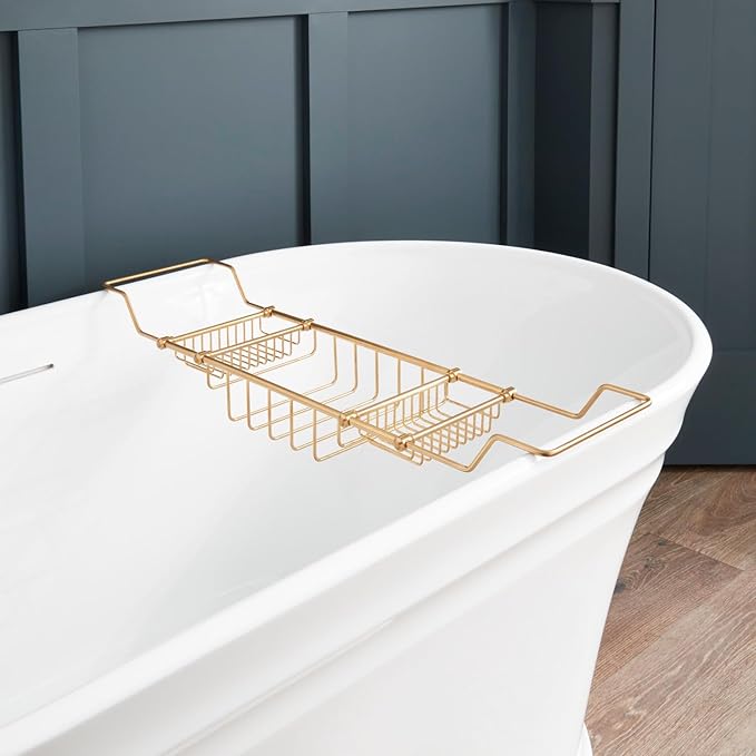 Signature Hardware 123695 Nottingham Brass Tub Caddy - Bloomnest
