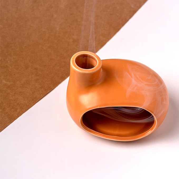 Ceramic Palo Santo Holder - Handcrafted Ash Catcher for Palo Santo Sticks and Sage - Unique Design for Meditation and Home Décor - Incense Burner - Bloomnest