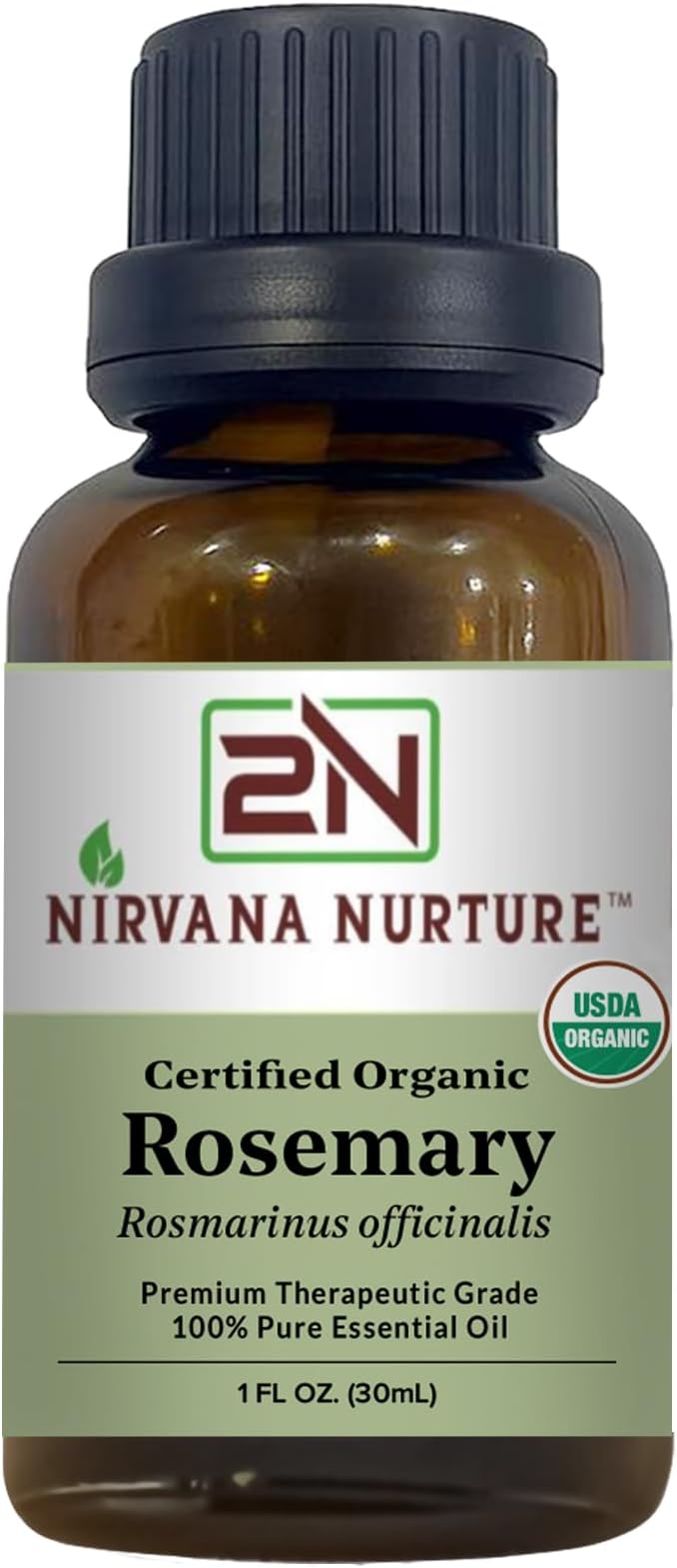Rosemary Essential Oil, USDA Certified Organic, 100% Pure Undiluted, Aromatherapy Oil for Diffuser, Hair & Skin Care NirvanaNurture