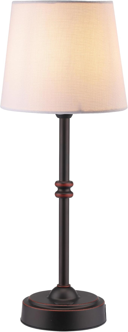O’Bright Seraph - Cordless LED Table Lamp with Dimmer, Built-in Rechargeable Battery, 3-Level Brightness, Patio Table Lamp, Bedside Night Lamp, Ambient Light for Restaurant, Oil Rubbed Bronze - Bloomnest