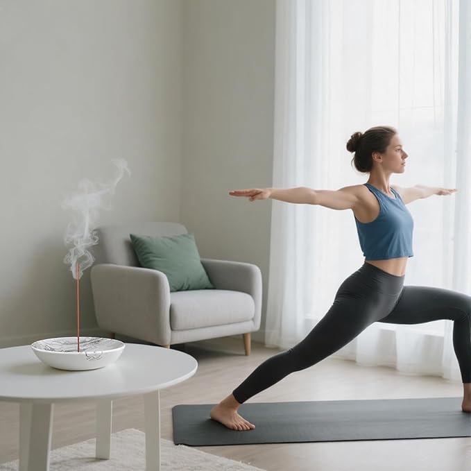 Incense Holder for Sticks Round Insence Bowl Minimalist Plate 6.2 ” Width