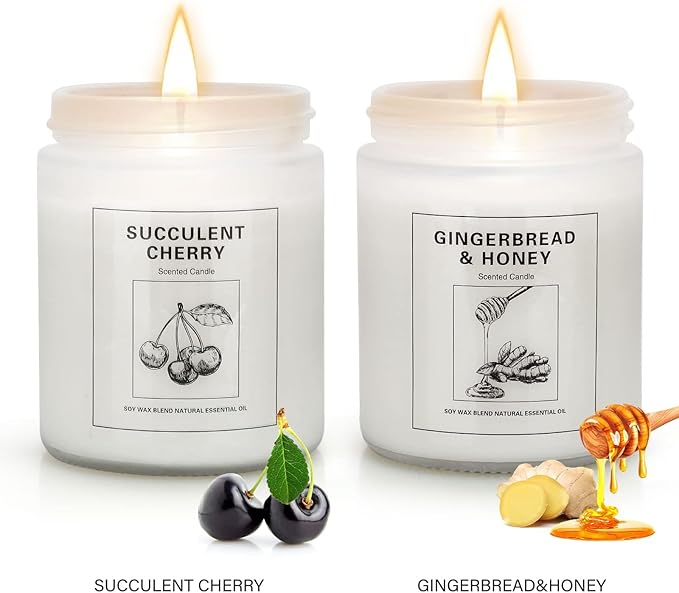 Scented Candles Sets, Candles for Home Scented,Made with Natural Soy Wax & Essential Oils, 35 Hour Burn Time,4 x 7.1 Oz Aromatherapy Candle Gifts for Christmas Birthday Women Mom Best Friends. - Bloomnest
