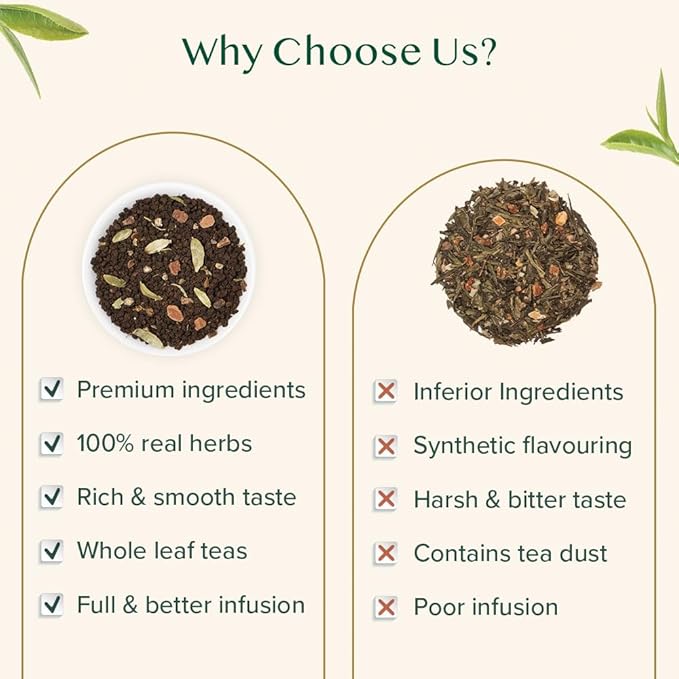 VAHDAM Earl Grey Masala Chai - High Caffeine, Non GMO, Gluten Free | Citrusy Earl Grey Tea Leaves w/ Pure Bergamot Oil | Brew Hot, Iced or Chai Latte | Vacuum Sealed Pack (50 Cups/3.53 oz) - Bloomnest