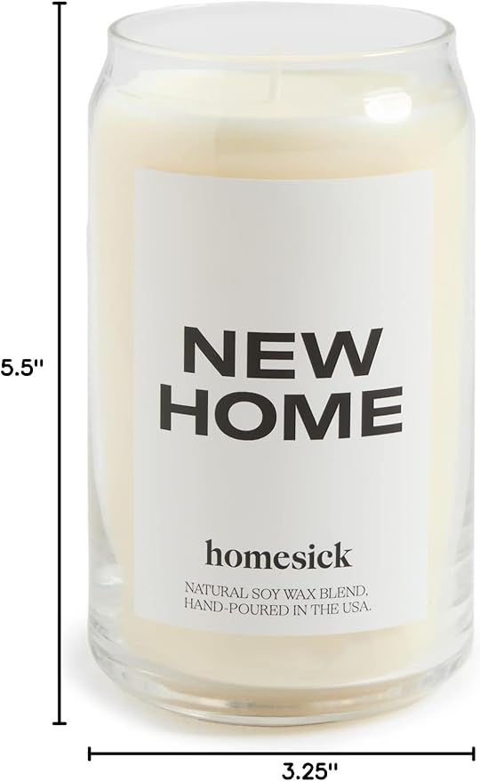 Homesick Scented Candles for Home (New Home) - 13.75 oz Long-Lasting Soy Wax Blend Jar Candle for Housewarming, 60-80 Hours Burn Time - Notes of Jasmine, Cedarwood, Lime, Sandalwood, Oakmoss & Musk - Bloomnest