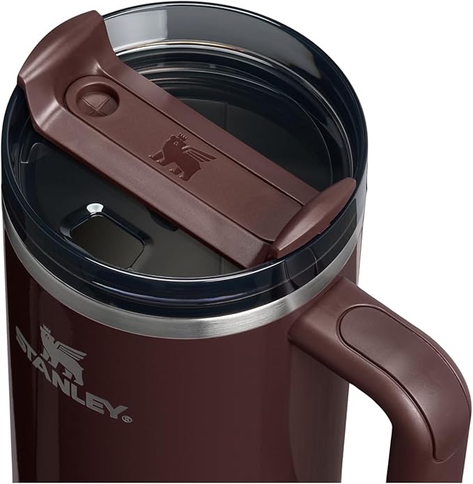 Stanley Quencher H2.0 Tumbler with Handle and Straw 40 oz | Flowstate 3-Position Lid | Cup Holder Compatible for Travel | Insulated Stainless Steel Cup | BPA-Free | Mahogany Gloss