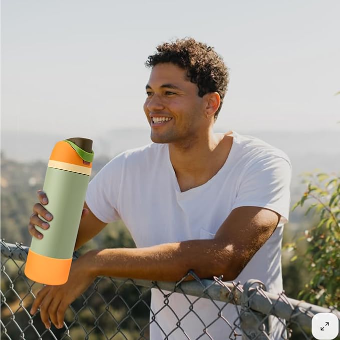 2PCS Silicone Water Bottle Boot, Compatible with Owala 24oz 32oz 40oz, Protective Anti-Scratch & Anti-Dent No Noise Sleeve Cover for FreeSip/Twist/Flip Water Bottles (Citrus Crush, 24oz) BKBY