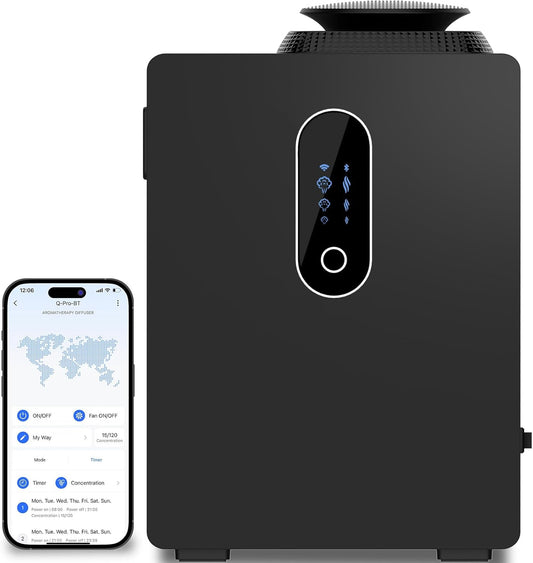 2025 Upgraded HVAC Scent Diffuser Machine 1000ML, Scent Air Machine with WiFi for Home, Hotel Diffuser Coverage 6000 Sq.Ft, Waterless Cold Air Aromatherapy Essential Oil Diffuser for Large Room