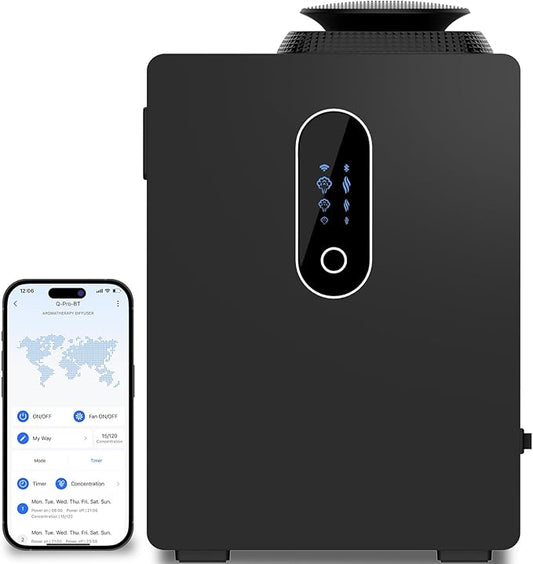 2025 Upgraded HVAC Scent Diffuser Machine 1000ML, Scent Air Machine with WiFi for Home, Hotel Diffuser Coverage 6000 Sq.Ft, Waterless Cold Air Aromatherapy Essential Oil Diffuser for Large Room - Bloomnest