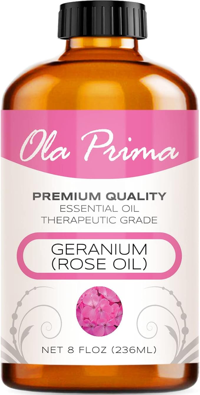 Ola Prima Oils 8oz - Rose Geranium Essential Oil - 8 Fluid Ounces - Bloomnest