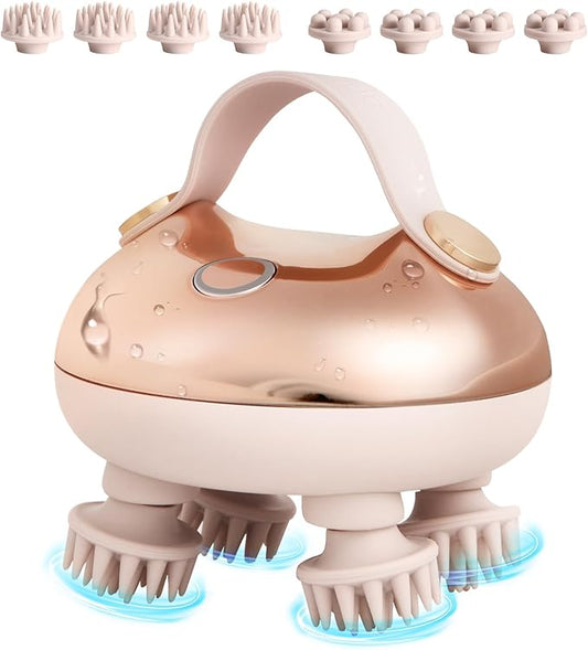 arboleaf Scalp Massager Kneading Head Massager Scalp Stress Relax Portable Rechargeable Hair Massager Shower Massage Waterproof Cat Massager Scratcher,Gift for Mom Dad arboleaf