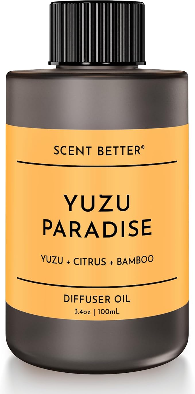 Scent Better Yuzu Paradise Aroma Essential Oil Blend: Aromatherapy Blend of Yuzu, Citrus, and Bamboo for Ultrasonic Diffusers & Nebulizers (3.3 Fl Oz, 100 mL) - Bloomnest