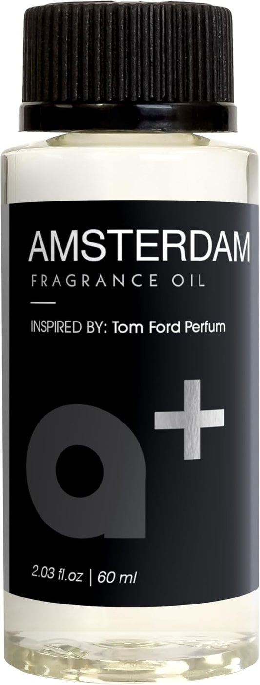 Aromar+ Fragrance Oil – Amsterdam-Inspired by Luxury Hotel Scent Experience with Leather, Woody Spice – for Waterless Diffusers – Long-Lasting Aroma – 60mL - Bloomnest