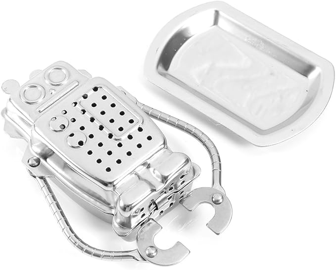 Food 8/20 Stainless Steel Loose Leaf Tea Infuser, Cute Animal Shape Infuser, Strainer, with Long Chain Hook to Brew Loose Leaf Tea, Spices and