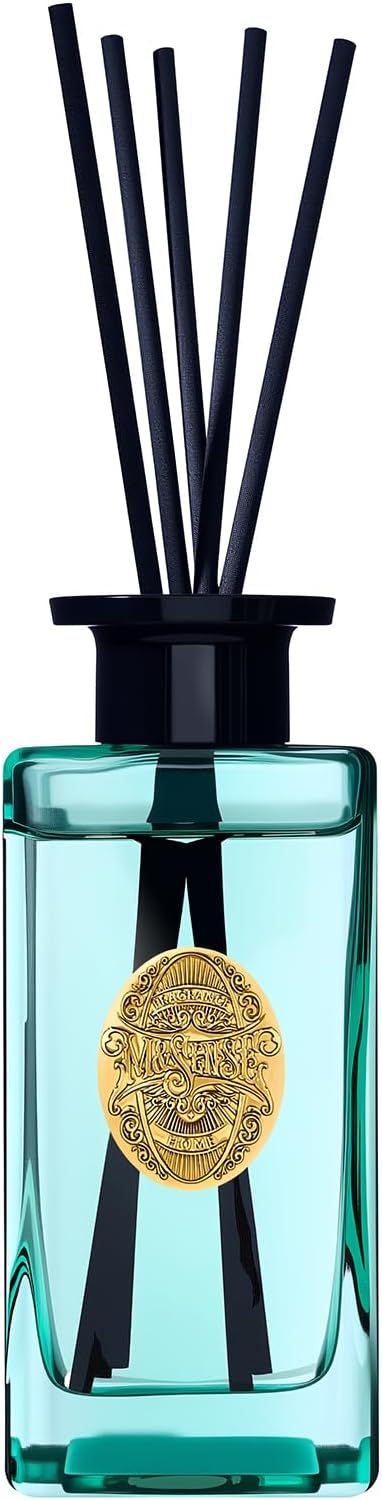 M&SENSE 10.14 oz Large Reed Diffuser | Sea Island CottonScent Oil Diffuser with Sticks |Hotel Collection Non-Toxic Essential Oil |for Bedroom Bathroom Living Room - Bloomnest