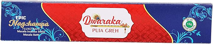 Dwaraka - Incense Sticks - Nag Champa Incense, 100 Sticks, All Natural, Chemical Free DwarakaOrganic