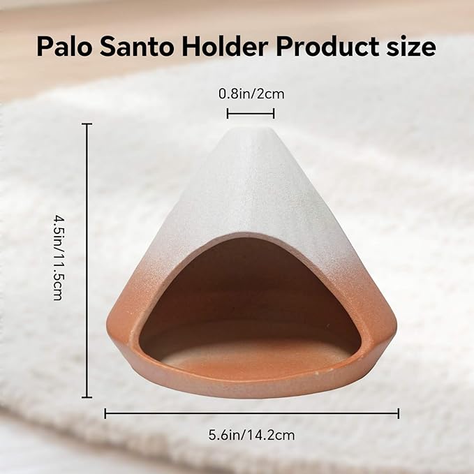 Palo Santo Holder Burner, Modern Incense Burner for Sage, Palo Santo Sticks and Cones Burning, Meditation and Energy Cleansing Aromatic Home Decor,Meditation Gifts（Matte Pink） Bloomnest